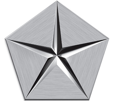 Chrysler star detail logo
