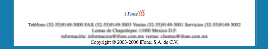 Copyright 2003-2006 de iFone