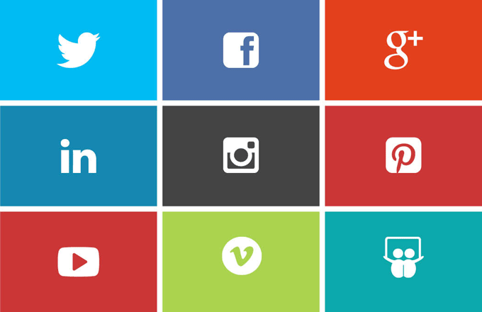 redes sociales, logos 