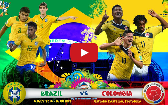 Brasil vs Colombia en vivo - Cuartos de Final Brasil 2014