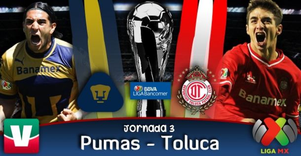 Toluca vs Pumas en vivo - Jornada 3, Apertura 2014