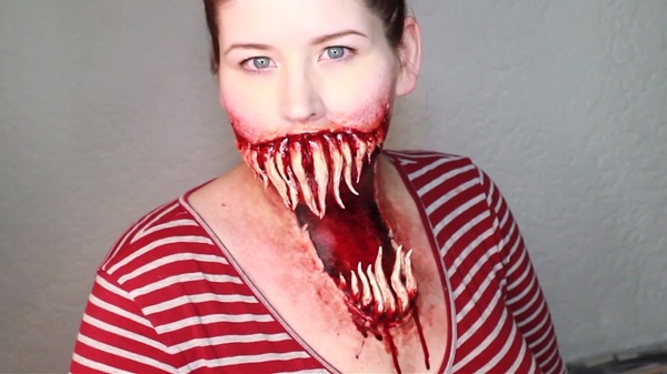 Como crear una boca aterradora para Halloween