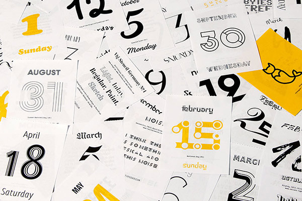 Typodarium 2016, un calendario para adictos a la tipografía