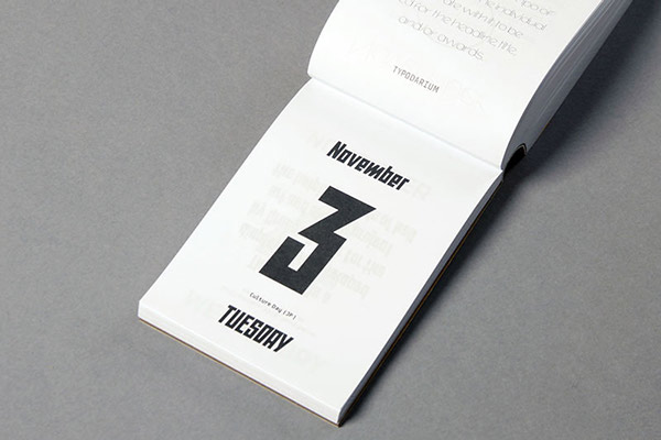 Typodarium 2016, un calendario para adictos a la tipografía