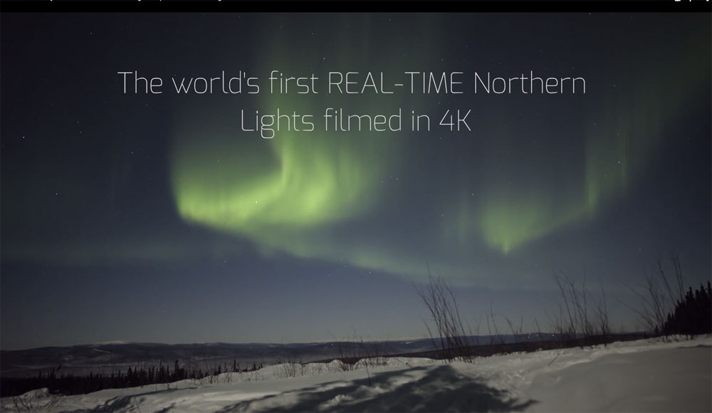 La primera aurora boreal grabada en tiempo real en 4K