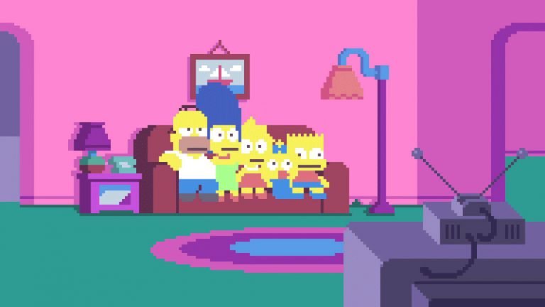 Homenaje en pixel art a Los Simpsons se convierte en apertura oficial del show