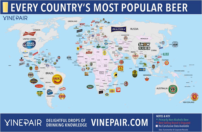 Las marcas de cerveza más populares del mundo