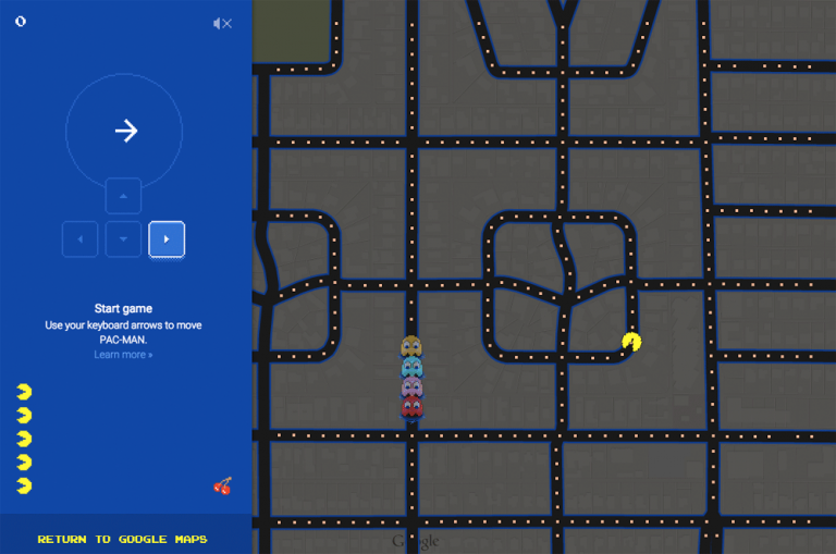 Juega Pac-Man en tu calle con Google Maps