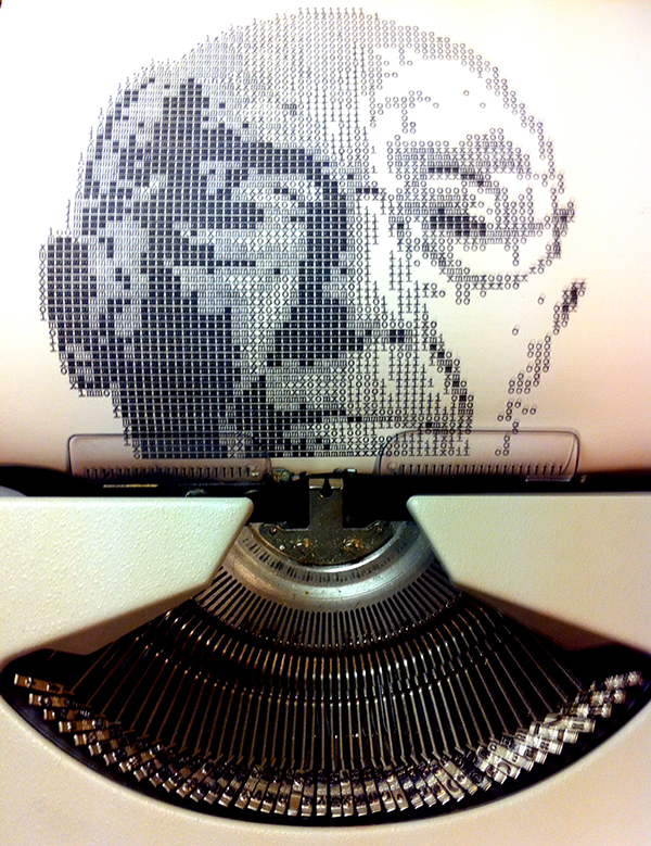 Typewritten Portraits | Hermosos retratos creados con una vieja máquina de escribir