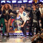 Coldplay, Beyoncé y Bruno Mars en el show de medio tiempo del Super Bowl 50
