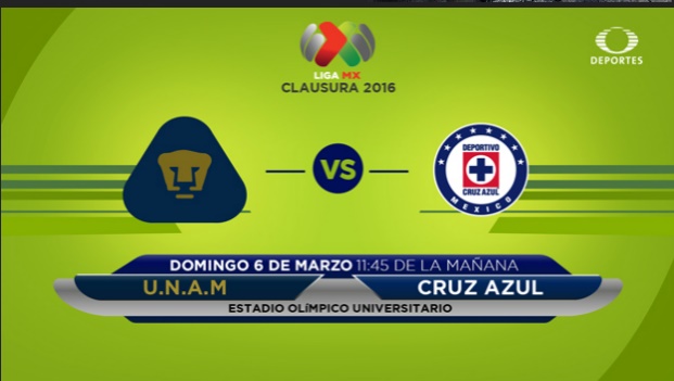 Pumas Cruz Azul vivo | Jornada Liga MX | Isopixel