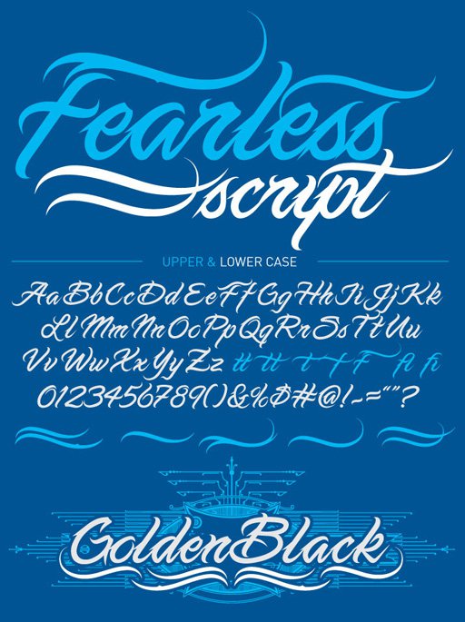 Fearless Script tattoo font