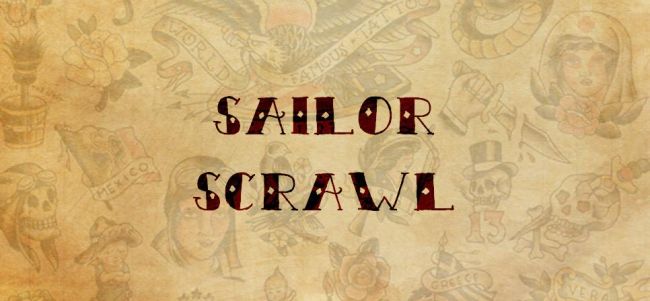 Sailor Scrawl tattoo font
