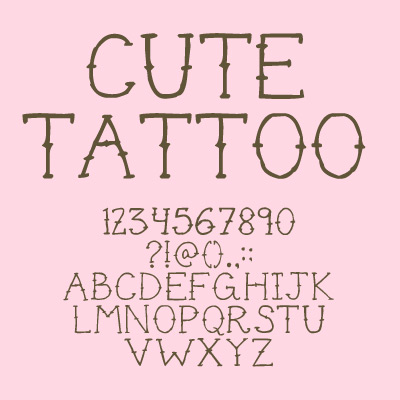 Cute Tattoo font
