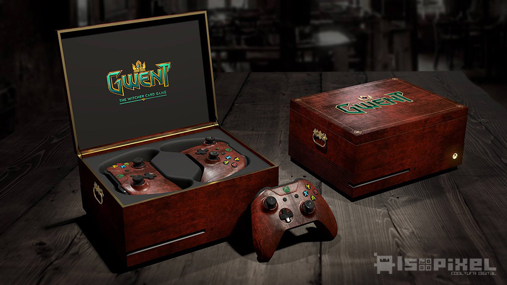 Espectacular Xbox One de madera del juego Gwent