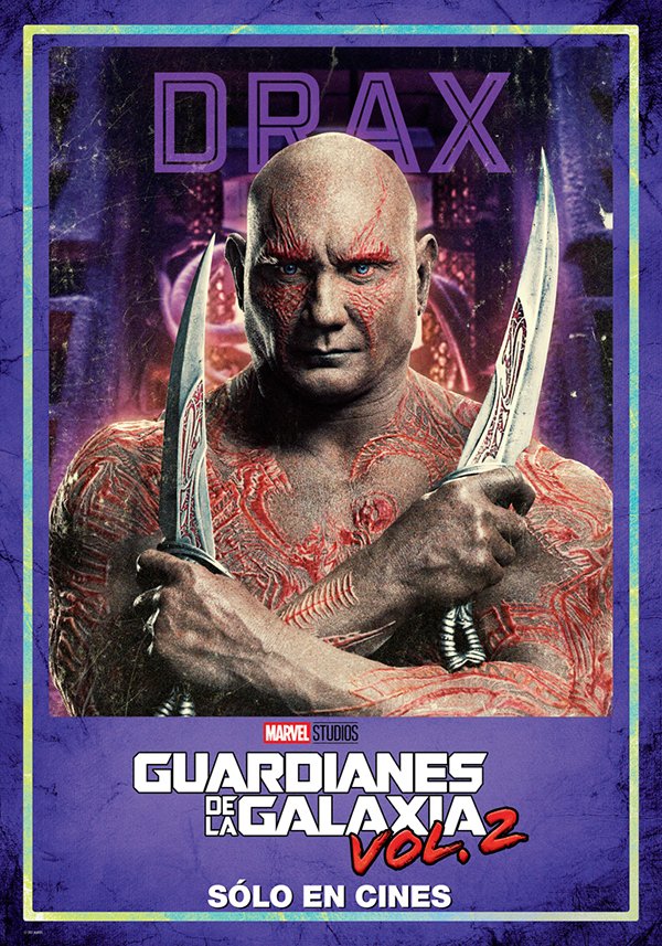 Guardianes de la Galaxia Vol. 2, character poster Drax