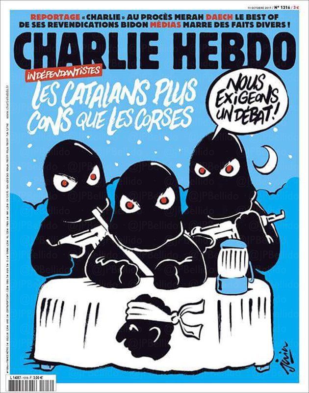 La polémica portada de Charlie Hebdo sobre la autonomía de Cataluña