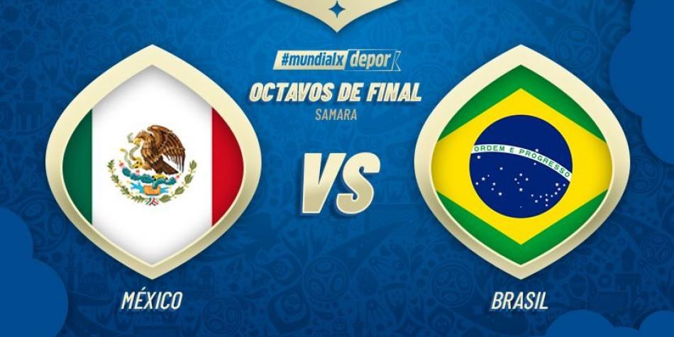 Brasil vs México en vivo, Octavos de Final Rusia 2018