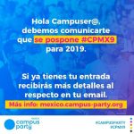 Se pospone Campus party México para 2019