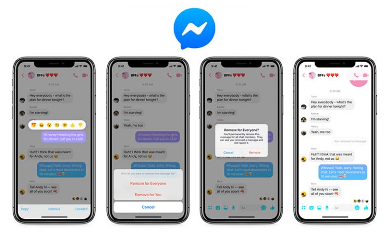 Conoce la nueva función de Facebook Messenger que permite eliminar mensajes