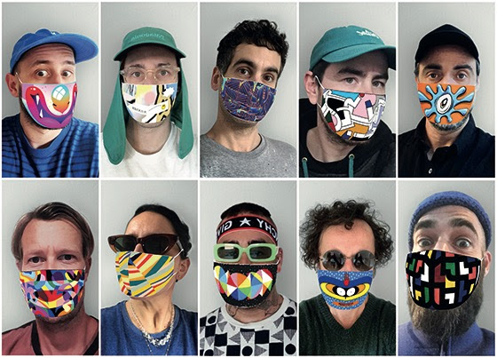 Las mascarillas creadas por los artistas urbanos que colorean el mundo