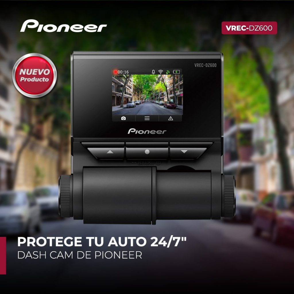 Cámara de vigilancia dashcam de Pioneer para coche