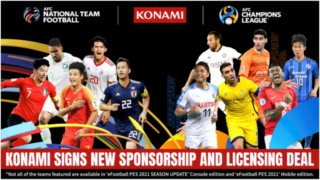 Konami expande asociación con la Confederación Asiática de Fútbol