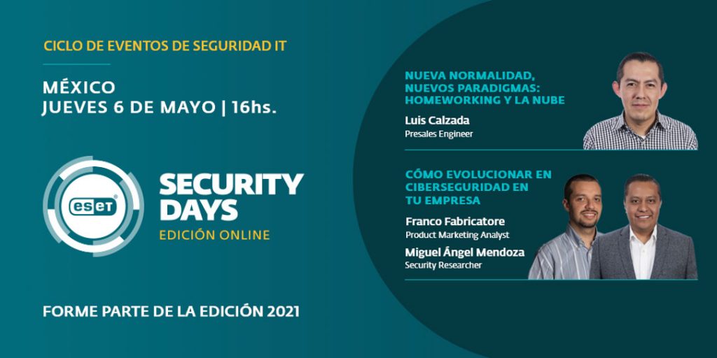 Buscando fomentar la concientización sobre Seguridad Informática el 6 de mayo Eset celebrará de modo online y gratis la nueva edición de su conferencia.