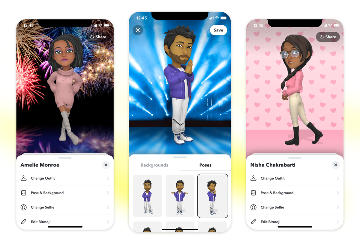 Snapchat estrena Bitmoji 3D: nuevo look, nueva dimensión