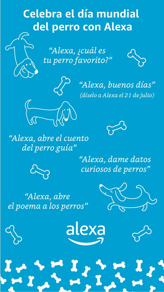 Alexa celebra el día mundial del perro y te da algunos tips