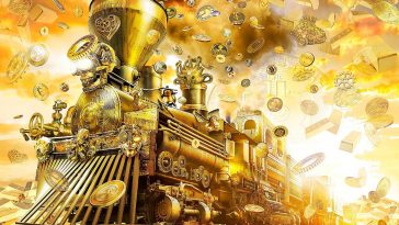 'The Crypto Train' ilustración digital sobre criptomonedas se subastará por mas de 160 mil dólares.