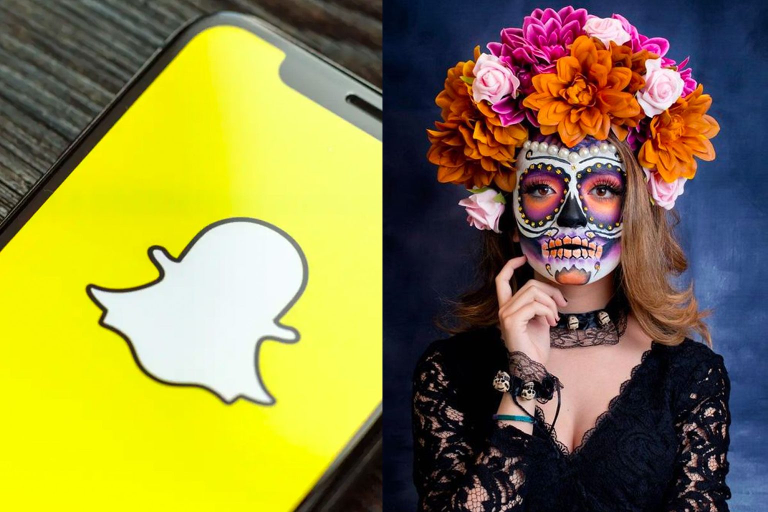 lentes dia de muertos snapchat