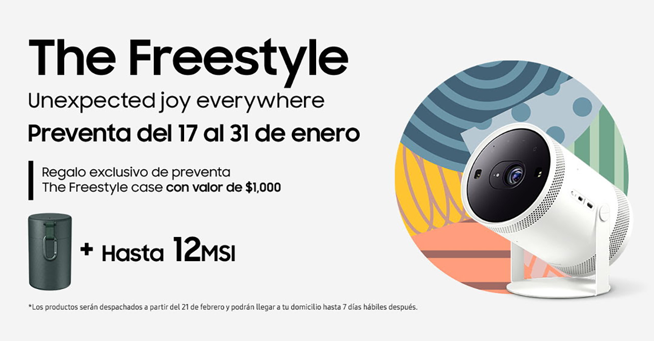 Samsung anuncia la preventa en México de The Freestyle, la nueva SmartTv portátil
