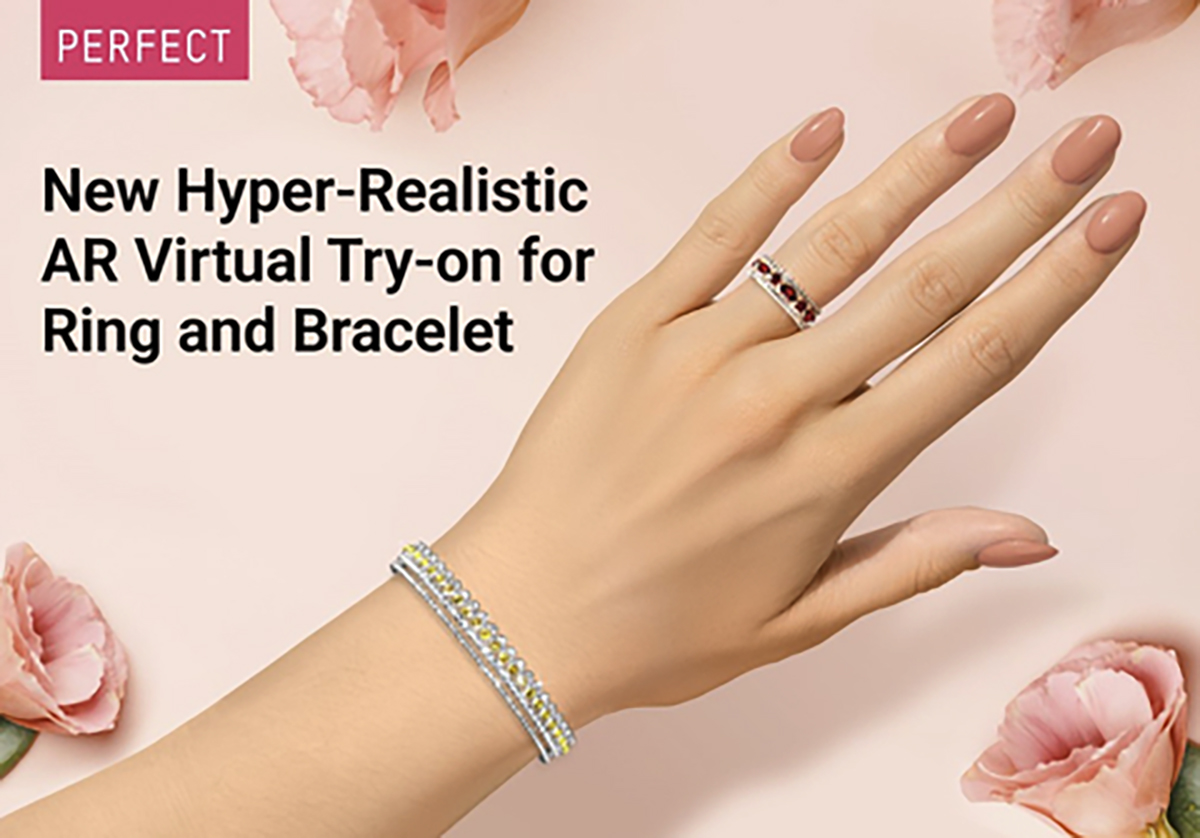 Perfect Corp. amplía sus soluciones tecnológicas de moda con prueba ultrarrealista de joyería virtual para anillo y pulsera basada en RA