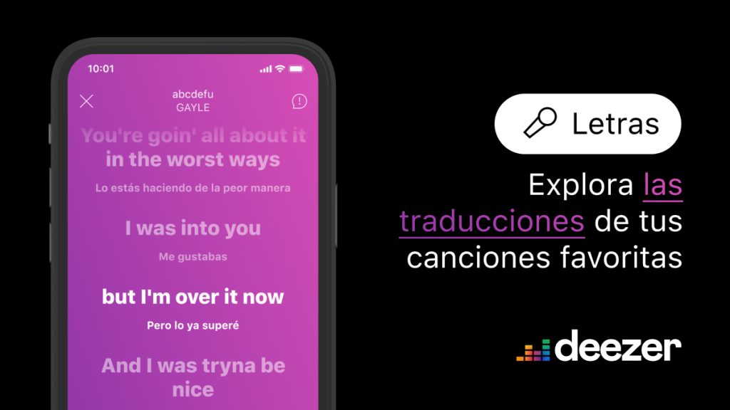 Deezer lanza la traducción de letras de tus canciones favoritas