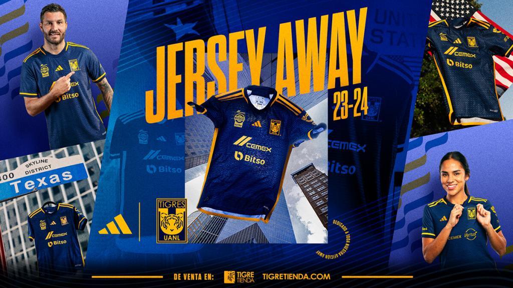 Club Tigres rinde homenaje a sus aficionados en el extranjero con el lanzamiento del jersey Away 23-24