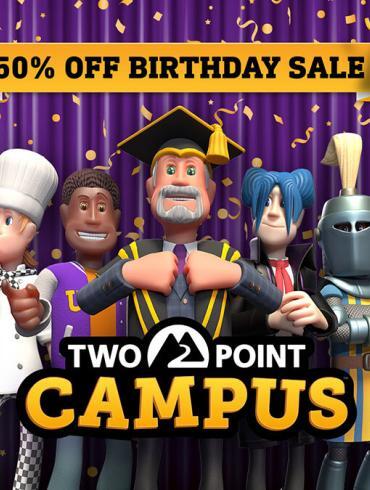 ¡Two Point Campus celebra su primer cumpleaños con un fin de semana gratis y su mayor oferta!