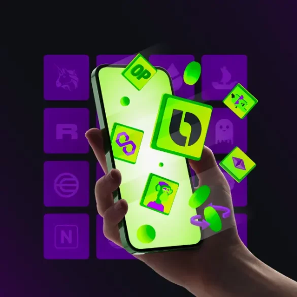 Imagen de la Bitso Web3 Wallet mostrando la interfaz de usuario con múltiples tokens y NFTs