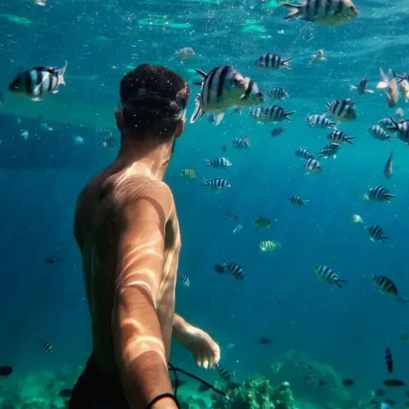 GoPro-cámara-bajo-agua