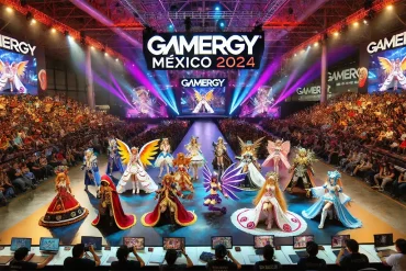 Cosplayers en el escenario de GAMERGY México 2024