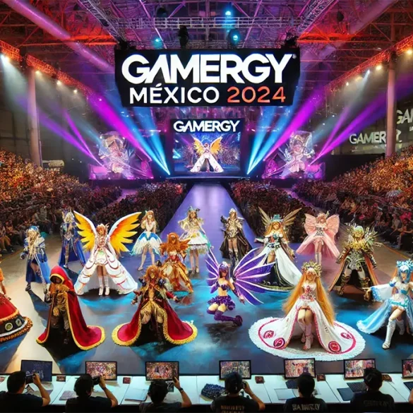 Cosplayers en el escenario de GAMERGY México 2024