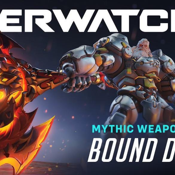 magen del diseño de arma mítica de Reinhardt: Demonio encadenado en Overwatch 2