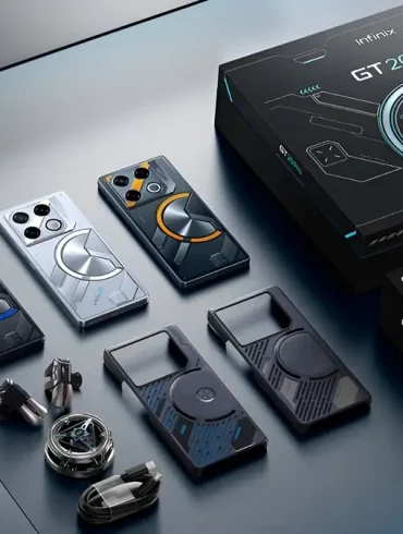 Infinix GT 20 Pro smartphone gaming con diseño cibernético y LED Mecha Loop
