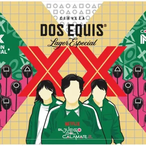 Lata de Dos Equis edición limitada inspirada en El Juego del Calamar