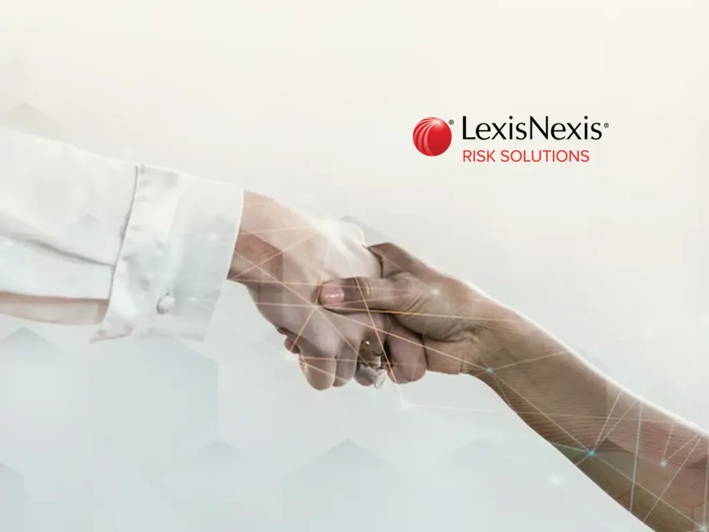 : Logo de LexisNexis Risk Solutions junto a IDVerse simbolizando la adquisición