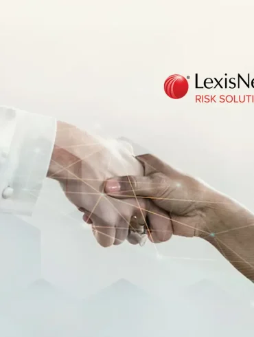 : Logo de LexisNexis Risk Solutions junto a IDVerse simbolizando la adquisición