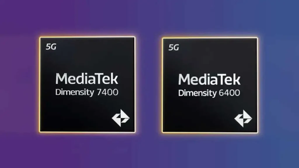 Chipsets MediaTek Dimensity 7400 y 6400 con tecnología avanzada de gaming e IA.