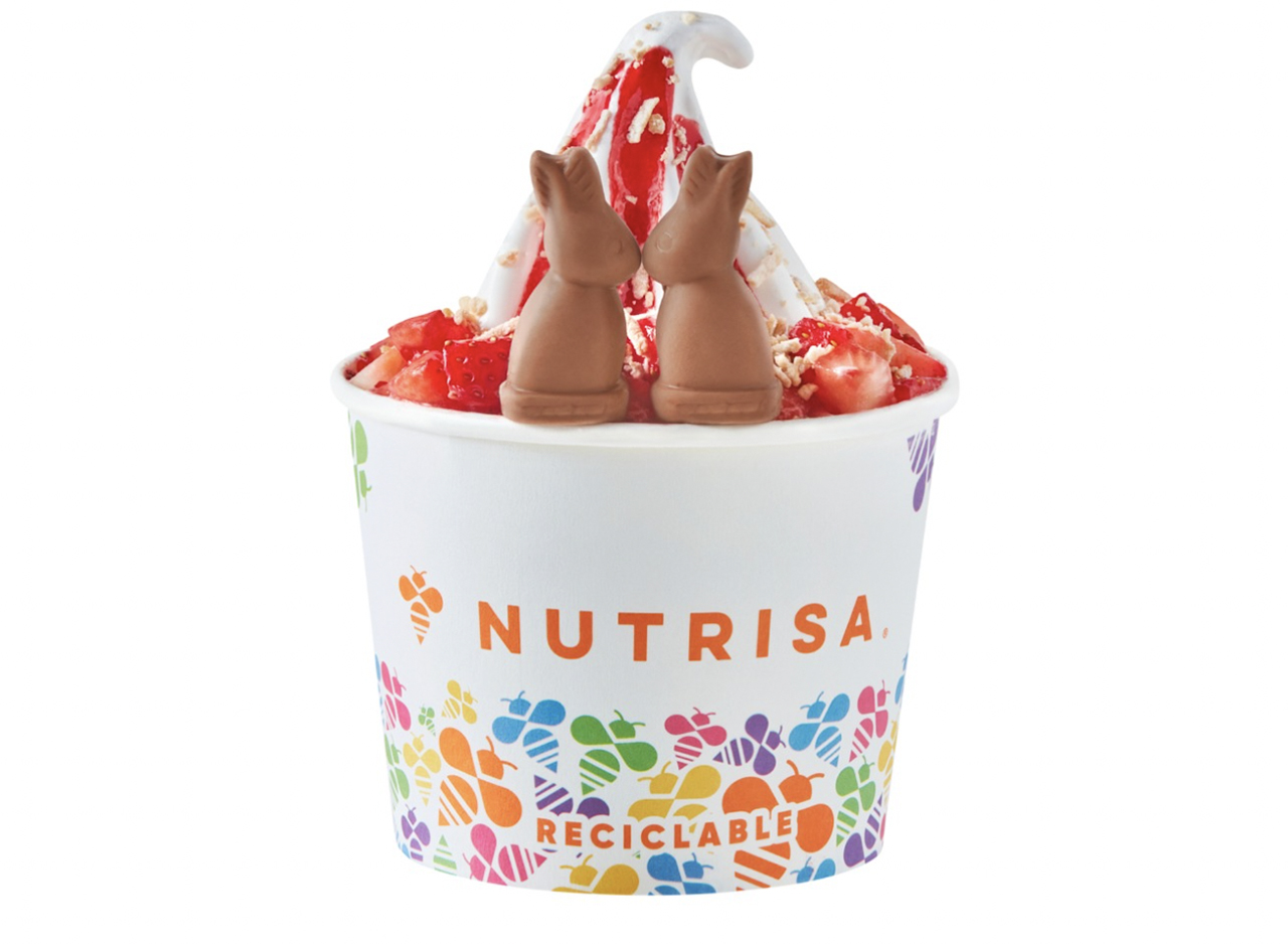 Mini conejitos de chocolate saltan al helado de Nutrisa