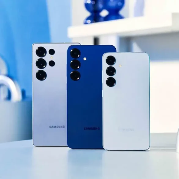 Samsung Galaxy S25 Ultra en exhibición con sus nuevos colores y diseño premium