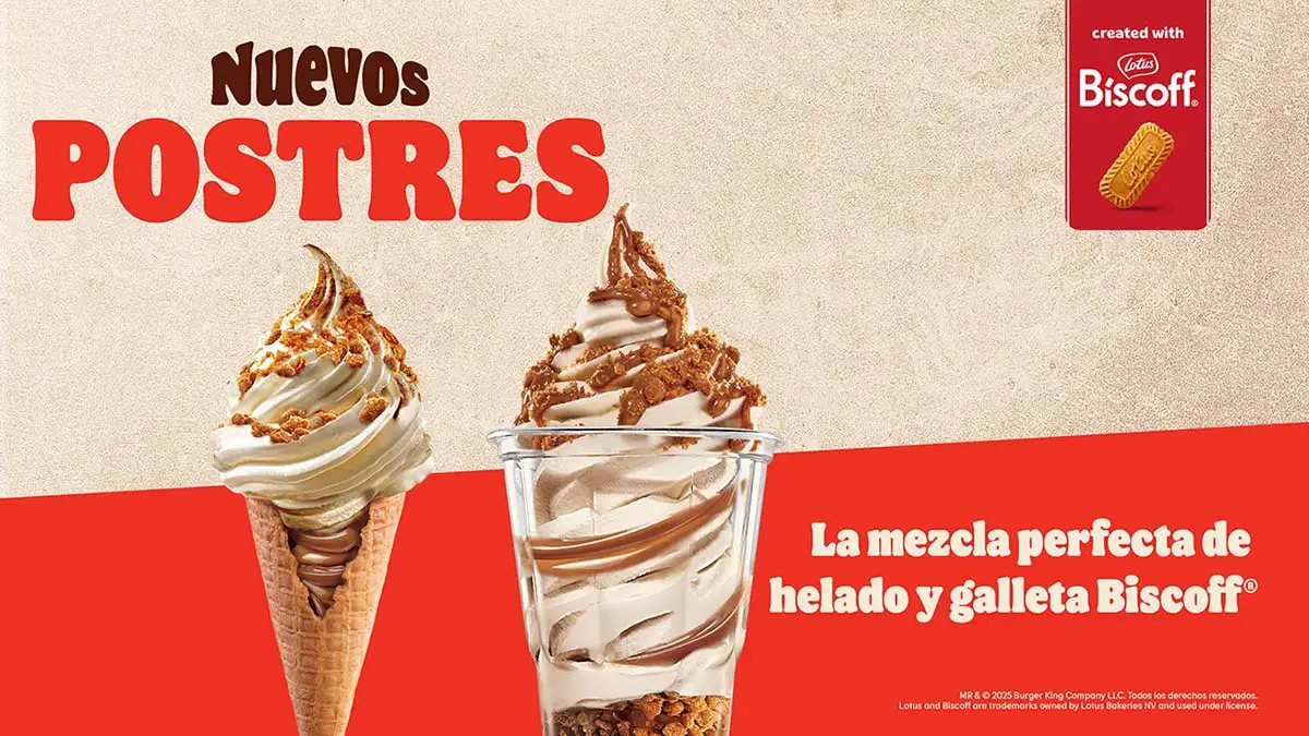 Por primera vez, Burger King y Biscoff crean la combinación perfecta de helado y galleta 